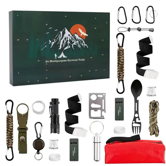 Rebolet | SURVIVAL ADVENT CALENDAR – Men's Outdoor Kit with 24 Essential Tools 2025