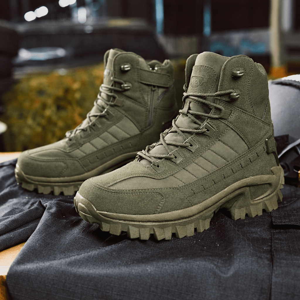 Wasserdichte Tactical-Wanderstiefel aus Wildleder