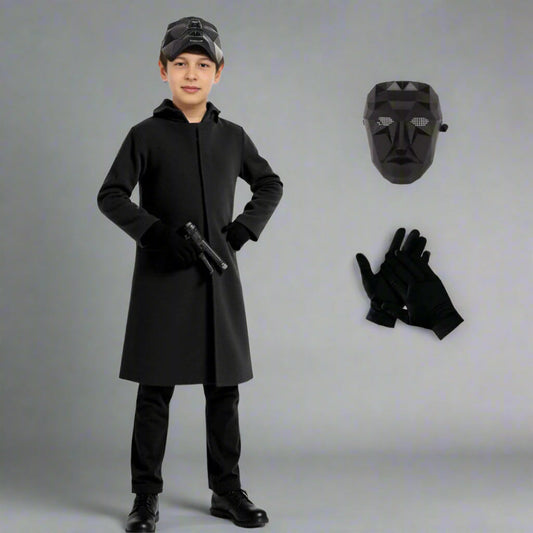 Wachposten-Overall-Kostüm mit Handschuhen