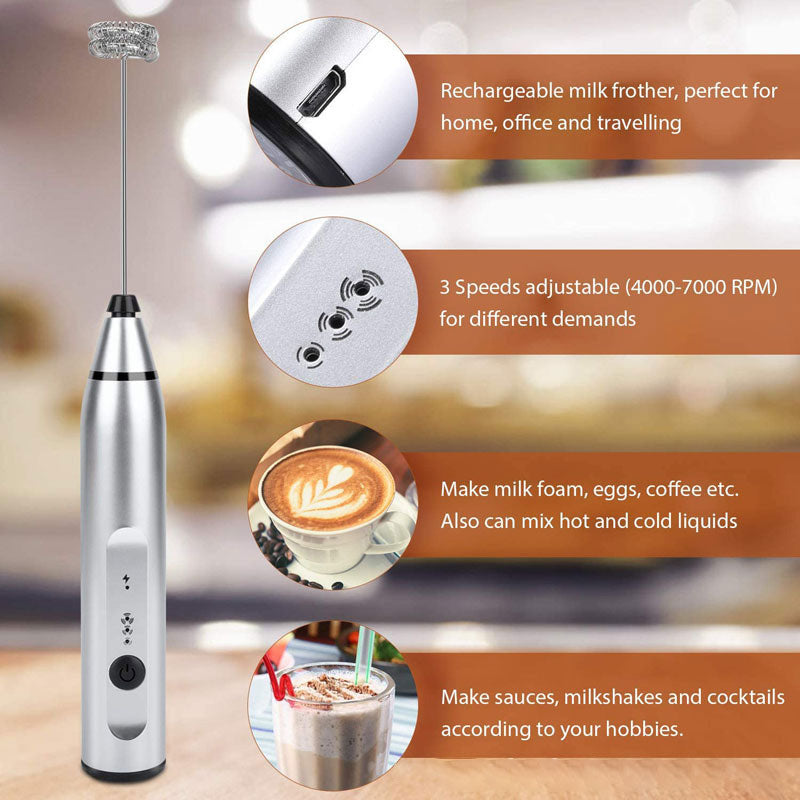 Rebolet | Kabellose Milchaufschäumer Elektrischer Handmixer Mit USB